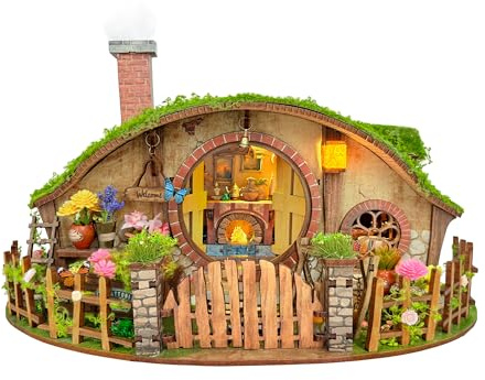 STRUCWOOD Kit de construction de maison miniature à faire soi-même – Mini maison enchanteresse forestière avec LED, puzzles 3D en bois, boîte à aveugles, kit de maison de poupée, cadeau pour adultes