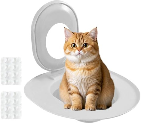 Entrenamiento Del Inodoro Para Gatos En Casa Herramienta Con Base | Kit De Entrenamiento De Asiento De Inodoro Para Gatos De Interior Entrenamiento Arenero Sin Herramientas Para