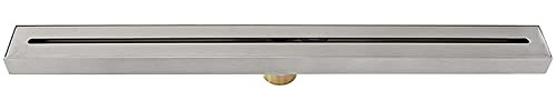 Desagüe de Ducha Lineal, desagüe Rectangular de Acero Inoxidable 304 con Tapa extraíble, escurridor de Suelo con Filtro para Cocina, baño y Garaje.