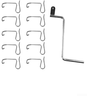 Niceminiwall Lot de 10 tendeurs de fil de clôture en acier avec poignée pour réparation de clôtures métalliques réutilisables jusqu'à 12,5 calibre 12,5
