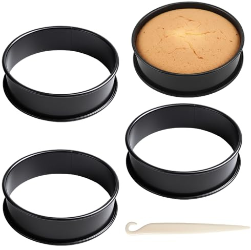 4PCS Crumpet Rings, Crumpets, Egg Rings for Frying with Non Stick Coating and Easy Clean Design for Pancakes Muffins and Kitchen Baking