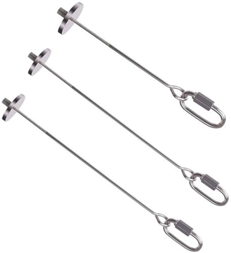 Abaodam 3pièces Brochette à Fruits Acier Inoxydable pour Oiseaux Distributeur de Nourriture pour Perroquets Porte-Fruits pour Cages à Oiseaux Support Alimentation Réutilisable