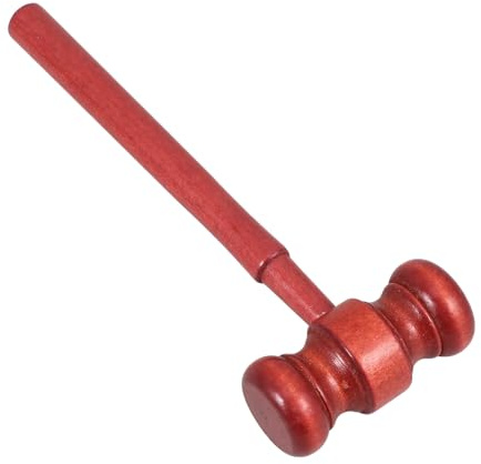 TOYANDONA Mini Wooden Judge Gavel with Sound Block, Auction Hammer Role Play Accessory for , Cosplay Courtroom Hammer for Lawyer and Judge Pretend Play