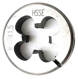 HSSE Metrisches Rundgewinde-Set, Feingewinde, runde Schneideisen M1,6 bis M9 für Metall und – 2 Stück (M4,5 x 0,5)