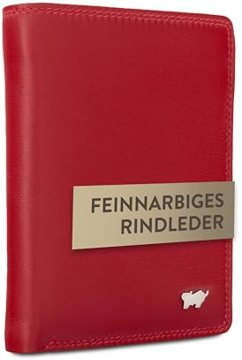 BRAUN BÜFFEL - Geldbörse Herren aus echtem Rindleder Golf 2.0 - Geldbeutel Portmonee für Männer mit 7 Kartenfächer - Geräumiges Portemonnaie mit Netzfach, Münzfach & Reißverschlussfach - Edles Rot