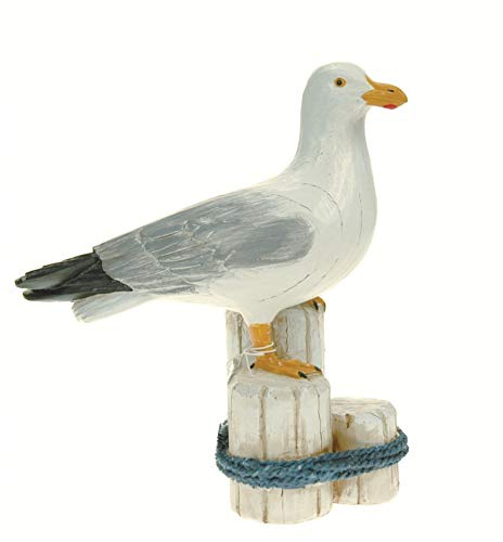 Quay Trader Seabird Resin Ornament/Decoration - Seaside/Nautical Decor - Seagull On Stump