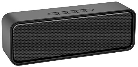 Kolaura Portable Wireless Speaker, Bluetooth 5.0 Speaker with 3D Stereo HiFi Bass, 1500mAh Battery, 12 Hour Playtime (Black)