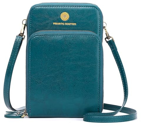 SENDEFN Handytasche zum Umhängen - Handy Umhängetasche Damen Handytasche Leder Handytasche mit Geldbörse zum Umhängen mit Kartenfächer Abnehmbar Schultergurt für Handy