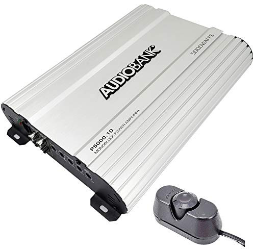 Audiobank Amplificatore monoblocco P5000.1-5000 Watt, 2/4 Ohm, classe A/B, alimentatore Mosfet, controllo remoto subwoofer