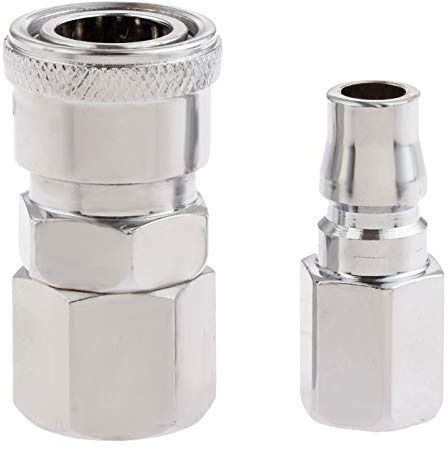 Air Line Hose Fittings 1/4 BSP Female Thread Quick Release Coupler Connector-Pack of 2
