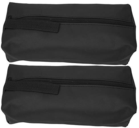 2 Stück Große Tragbare Werkzeugtasche 600D Polyester 30 x 10 x 10 cm Tool Kits Aufbewahrungstasche mit Hängendem Riemen und Reißverschluss, Mehrzweck Verschleißfest Tool Bag, Schwarz