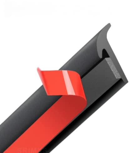 Juego de 2 protectores de borde de coche de 5 m para borde de coche, protección de goma tipo T para borde de coche, protector de borde de parachoques y faldones laterales