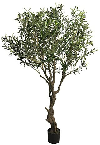 artplants.de Kunstbaum Olive NINGMO, Kunststamm, Früchte, 200 cm - Kunst Olivenbaum