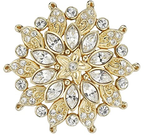Traveller Brosche - Blume - Kristalle