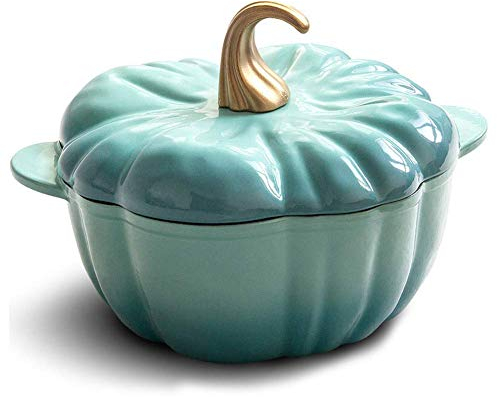 ZAANU Soup Pan Stock Pots,3.3L Cast Iron Soup Pot Casserole Dish,Cocotte Pumpkin Stew Pot with Lid,Enamelled Surface Ceramic,Gifts for Parents-1 (2)