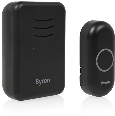 Byron Wireless Portable Doorbell Set – 150 m Range – 16 Melodies – DBY-22351BS