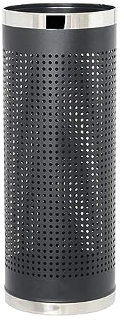 Schirmständer Regenschirmständer Schirmständer Aus Edelstahl, Rund, Kreativ, Schwarz, Silberfarben, Für Zuhause, Flur, Aufbewahrungseimer Regenschirmhalter Schirmhalter ( Color : Black , Size : 22*22*