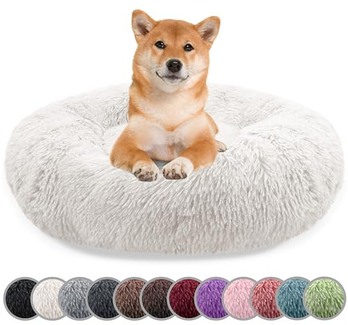 bluzelle Hundebett für Mittelgroße Hunde, Cream, M-80 cm