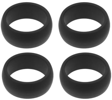 ABOOFAN Bague Silicone Homme Flexible 4 Pièces Anneaux De Protection Sportive Doigts Confortables Pour Entraînement Natation Gym