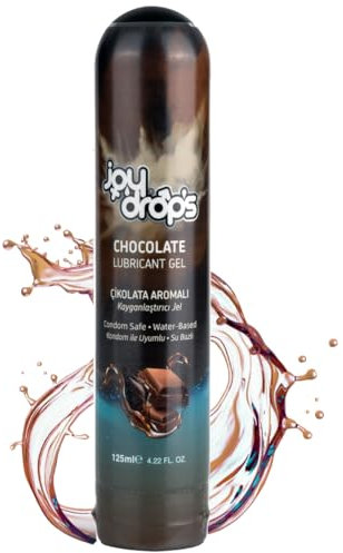 JOY DROPS Gleitgel Gel Wasserbasis für Männer Frauen, Lubricant Gel für Analverkehr, Spielzeug Kondom Kompatibel, Ohne Flecken, Langanhaltend, Nicht Klebend, pH-Wert, 125 Ml, Schokolade