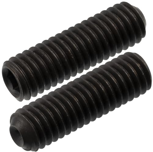 AERZETIX - C76094 - Juego de 10 tornillos de bloqueo sin cabeza M6X20 mm con extremo cóncavo cuenco 6 lados huecos - de acero - color negro