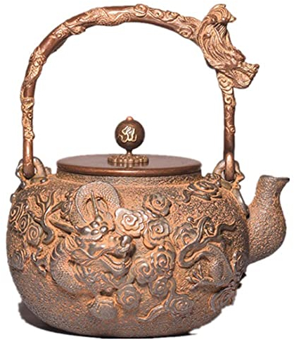 CAFIEDR Creative Simplicity JapanCast Iron Tetsubin Tetera Hervidor de Hierro, Hervidor de Hierro Fundido, Hervidor de Hierro Fundido, Tetera, Juego de té, Accesorios de té Hechos a Mano,