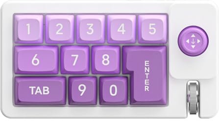 ClAZTyict Teclado mecánico digital RGB intercambiable en caliente, macro con cable, teclado mecánico para juegos, joystick personalizado,
