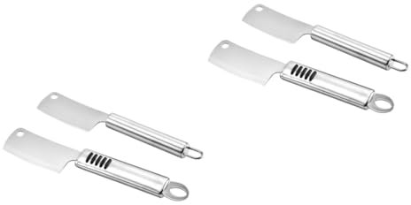 MAGICLULU 2 Sätze Messer Aus Rostfreiem Stahl Küchenmaschiene Kochgeschirr Armaturen Küche Küchenarmatur Multifunktionales Küchenwerkzeug Easy Putz Mini-spalter Hackmesser Silver 2 Stück * 2