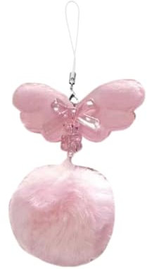 JSGHGDF Modischer Herz-Anhänger, Handyanhänger, einzigartiger Herz-Schlüsselanhänger, lebendiger Perlenanhänger für Handy-Kamera-Zubehör, rose, Style 4