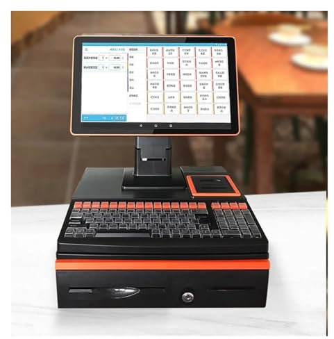 Registrierkasse, POS-Computer Fabrik POS-System Registrierkasse, Terminal Touch Desktop Restaurant Supermarkt Hotel POS-PC, für Einzelhandel & Gastronomie All-in-One-System(Black J1