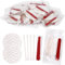 Juego de tocador de hotel de 100 piezas, envuelto individualmente a granel, kit de higiene desechable con almohadillas de algodón, hisopos de algodón, lima de uñas para moteles, artículos de tocador