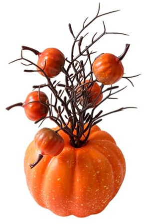 perfk Calabaza de Halloween, Calabaza Artificial de Espuma, Regalo de Acción de, Hoja de Arce, decoración de Cocina otoñal, Estante de Escritorio,