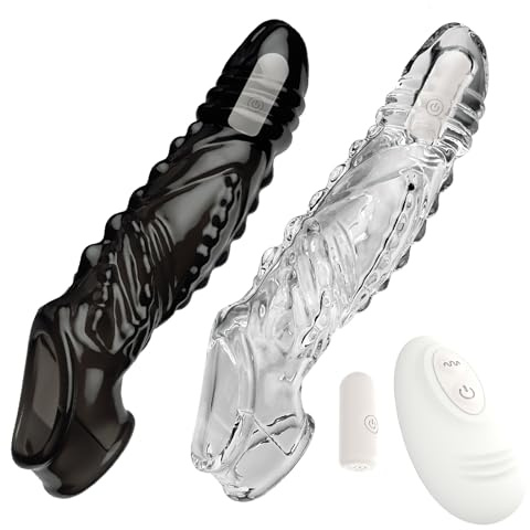 Penishülle Penisverlängerung 7cm Sexspielzeug Für Paare Männer Sex Toys Vibrator Penis Sleeve Mit Ball Vibrator Für Intensives Gefühl Und Längere Leidenschaft LZYLWC (transparent)