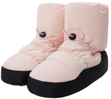 Hixingo Botas Calentamiento Ballet, 34-45 Zapatillas de Ballet Mujer Invierno Cálidas Botas de Calentamiento Ballet Gomas de Sujeción para Práctica de Baile (Grande,CS26 Rosa)