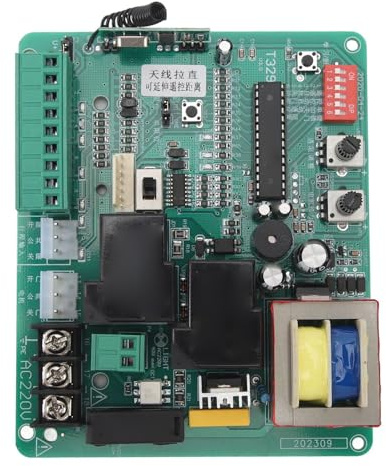 Culnflun Placa de circuito de abridor de puerta corredera, placa de control de circuito universal para abridor de puerta corrediza Control electrónico principal para fábricas, escu