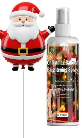 Ballonglanz-Spray - Aufhellendes langanhaltendes Finish, 5,71 Zoll Weihnachtsballons für Zuhause, Urlaub, besondere Anlässe, Partydekoration mit einfacher Anwendung, Ballonspray für Feiernutzung