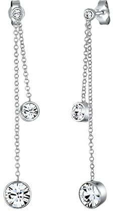 Elli Ohrringe Damen Ohrhänger filigran elegant mit Kristallen 925 Silber