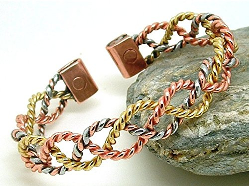 Koppararmband med magneter, Tricolore-modell