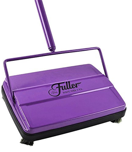 Fuller Brush 17032 Electrostatic Carpet & Floor Sweeper - 9 Cleaning Path - Lightweight - Ideal for Crumby Messes - Works On Carpets & Hard Floor Surfaces - Purple