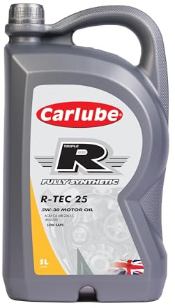 CarLube Triple R 5W-30 C4 huile 100% synthétique R-TEC 25, 5 L