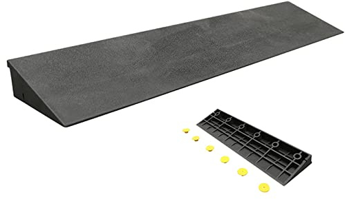 Bordsteinrampe Gummi 6cm Tragbar Rollstuhlrampe WasserdichtAuffahrrampe Bordsteinrampe Gummirampe Schwellenbrücke Schwellenrampe mit Strukturierter Leiter(50 * 12 * 4cm)