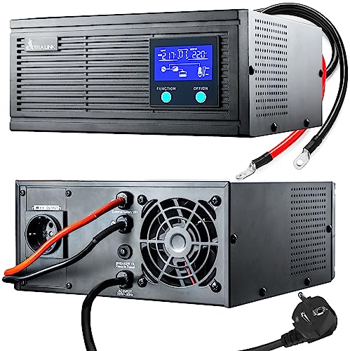 Nödströmförsörjning UPS EXTRALINK Piorun 800 VA/640 W inverterare ren sinus 12 VDC USV Inverter LCD integrerat skydd CPU-kontroll avbrottsfri spänningsförsörjning USV-strömförsörjning