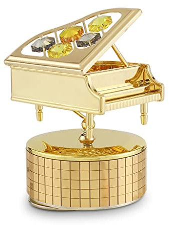 ASHSDI Spieluhr Musikbox, Metall-Musical-Box, Wind-Up-Musikkasten mit kristallhinermaßen-Piano-dekorativen Tischplatte Showpiece-Geschenk for Geburtstagsurlaub Musikspieluhr Spieldose