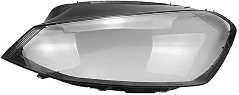 RUIHAHA Scheinwerferglas für VW Golf 7 MK7 2014 2015 2016 2017 Transparente Auto Front Scheinwerfer Linsen Abdeckung Objektivabdeckung Autoscheinwerferlinse Ersatz Einbauteile,A Pair