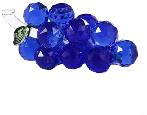 Alanmoship Kristallglas-Trauben-Cluster Ornament Home Decor Briefbeschwerer 5 Farben erhältlich 11 x 5,5 x 6 cm (ca.) (blau)