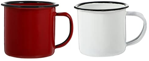 Yardwe Vintage Wine Mug Set 2 Pack Mini Retro Water Cups with Heat-Resistant Handles Multi-Functional Small Drinking Mugs for Home Bar Party