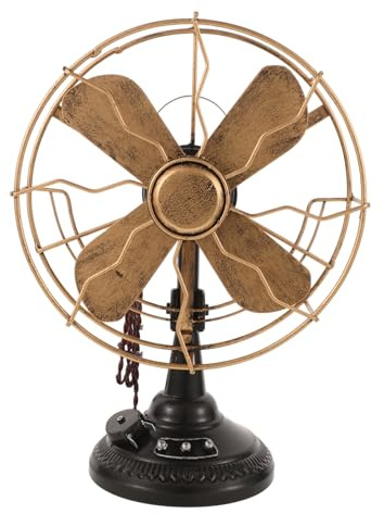 Cabilock Modelo de Ventilador Retro Ventilador de Escritorio Silla de Juego Ventilador de Mesa Vintage telefono Antiguo Adorno Vintage en Forma de Abanico decoración Retro Creativa Planchar