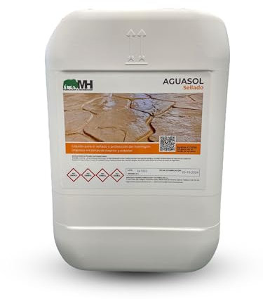 Sellador protector para el hormigón impreso | Aguasol sellado conserva y mantiene | Para exteriores e interiores | Hormigón impreso viejo y nuevo | Acabado satinado| Base agua | 25L