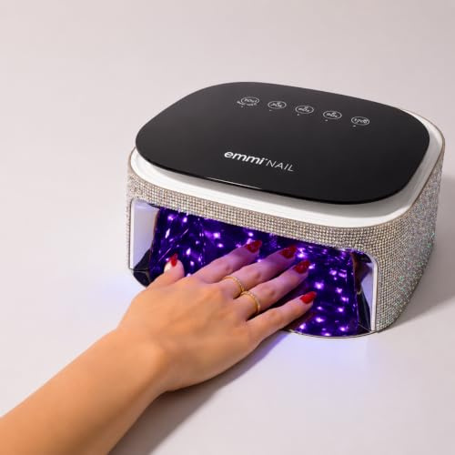 Emmi Nail Digital LED Glitter UV/LED-Lichthärtungsgerät - Nagellampe mit 48W - Akku und Low Heat Timer Startsensor - 4 Timerstufen - Lichthärtungsgerät für UV Gele - Nagelstudio Gerät