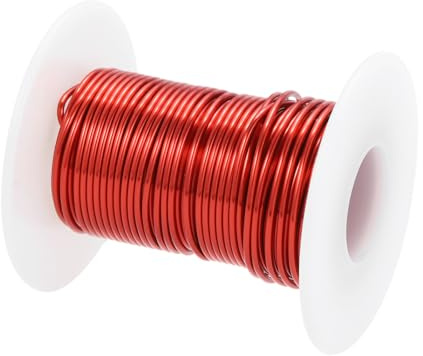 sourcing map 1 mm Magnetdraht, emaillierter Kupferdraht, emaillierter Magnetwicklungsdraht, 100 g, 155 C, für Transformatoren, Induktoren, Rot